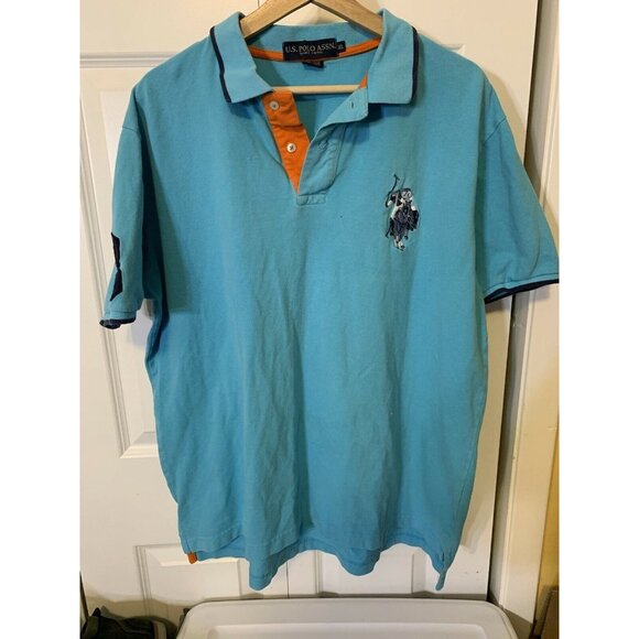 U.S. Polo Assoc Men’s Sz XL Blue Polo Shirt Pony Rugby Horse Logo USPA #3 - Picture 3 of 8